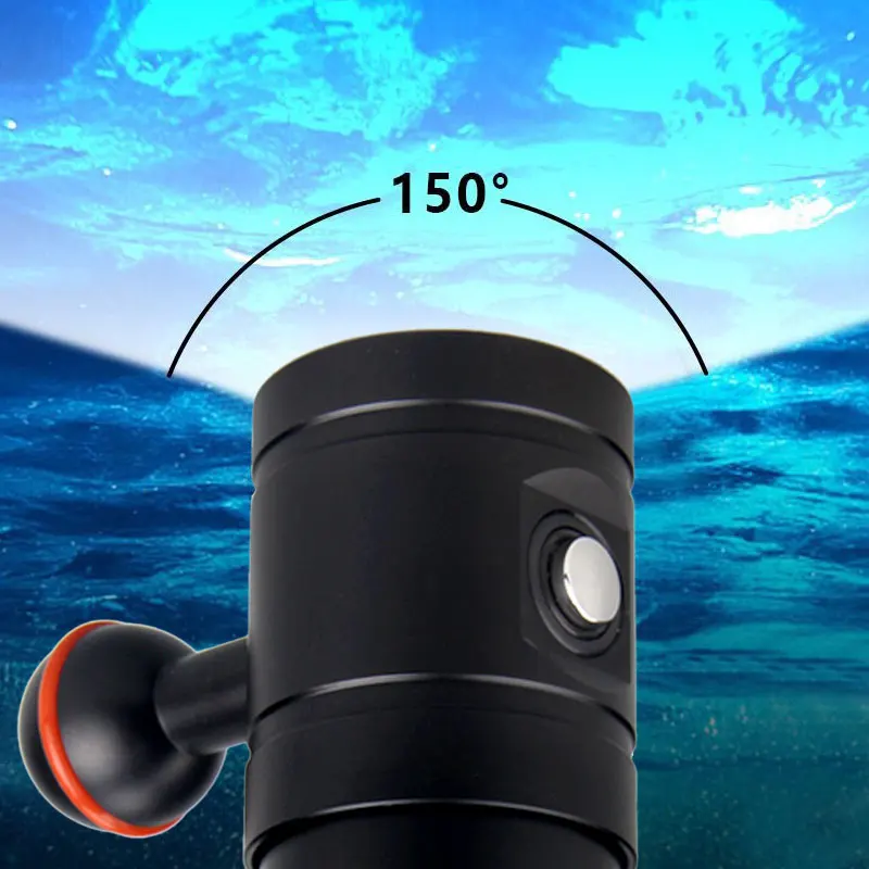Подводное плавание фонарик 100 м 2350lm водонепроницаемый XM светодиодный белый/красный/УФ освещение для фотографии видео+ 32650 батарея
