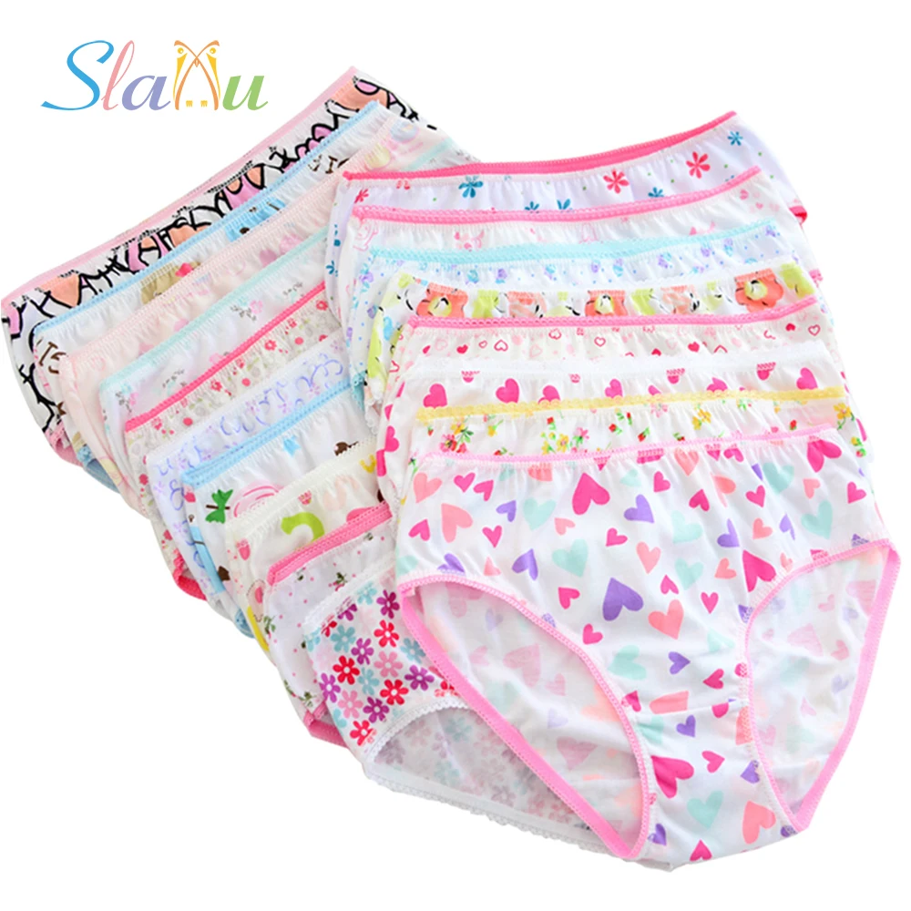 12 предметов/партия детские трусики для девочек с милым рисунком детское нижнее