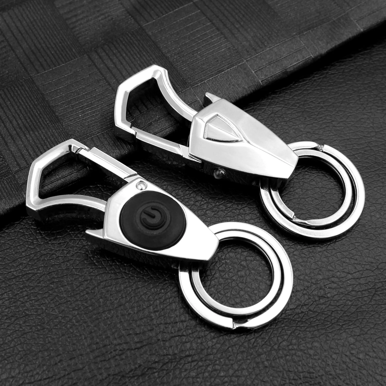 

Hot Sale Men's Metal Chain Light Double Creative Opener Keychain Keychain for Car Keys 2021