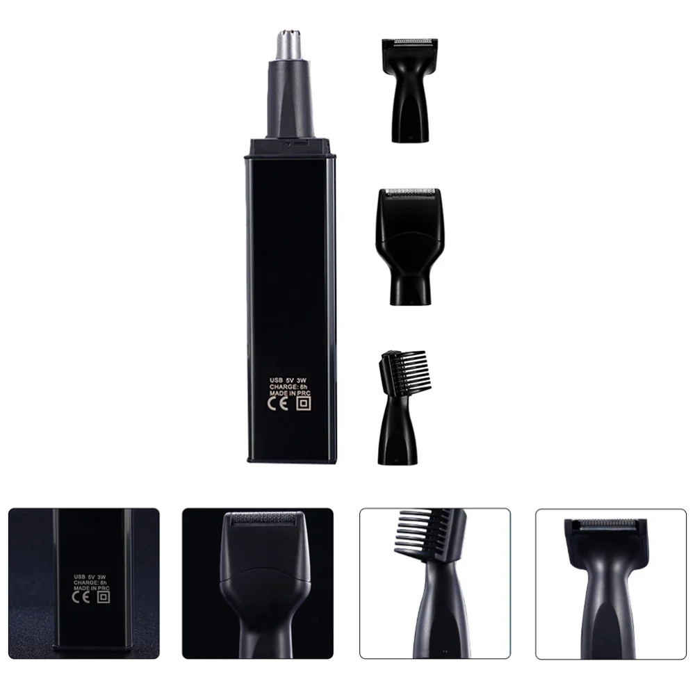 

1 Set USB Rechargeable Nose Hair Trimmer Nose Hair Cleaning Tool (Black)
