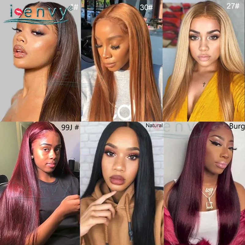 Цветные блонд 100% бразильские человеческие волосы прямые 10 20 дюймов красный Омбре