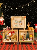 doll storage box acrylic wood blind box dust proof suitcase building blocks holder perfume organizer toys display rack