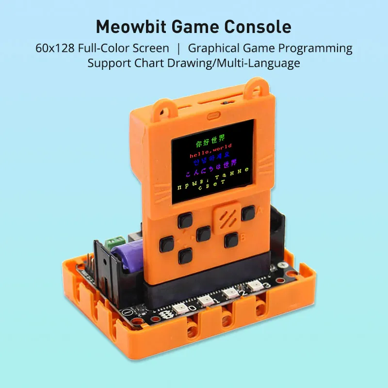 Elecrow Kittenbot Meowbit программируемые игровые консоли для Microsoft Makecode Board с цветным