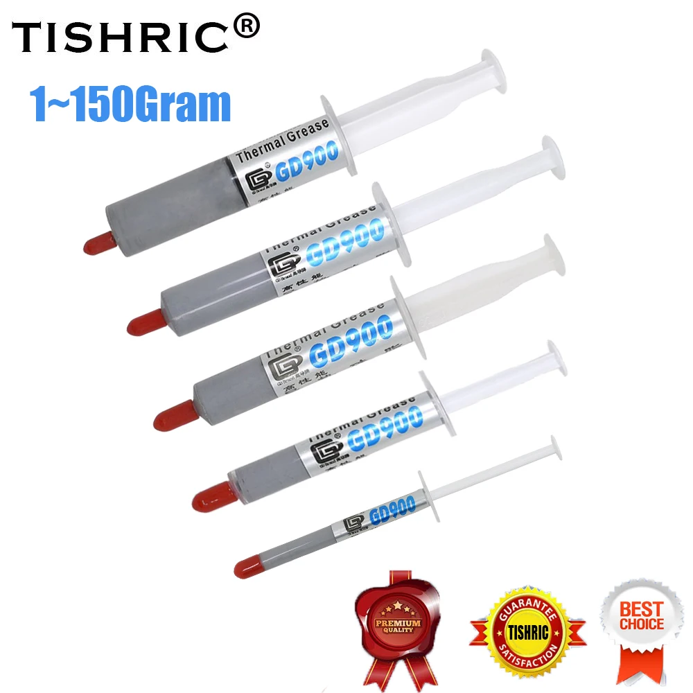 

TISHRIC 1g/3g/7g/15g/30g/150g GD900 Thermal Grease Paste Cooler Silicone Plaster Conductive Processors Radiator For CPU LED PC