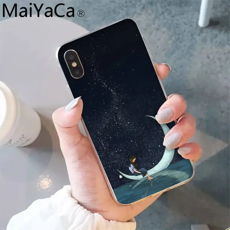 

MaiYaCa Space Stars Fantasy Art Phone Case shell for iPhone 5S 8 7 6 6S Plus X XS MAX 5 SE XR 12 11 pro promax fundas