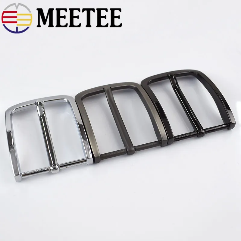 1/2 шт. Meetee 40 мм Мужской металлический ремень из сплава с пряжкой DIY повседневный