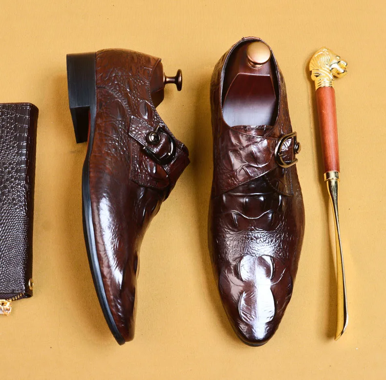 Мужские туфли оксфорды из натуральной кожи с острым носком на плоской