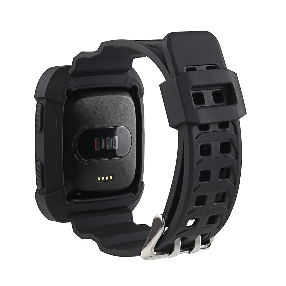 Для Fitbit Versa 2 в 1 повседневные спортивные мужские часы на замену силиконовый