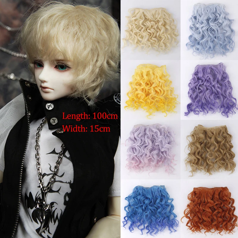 

1PC High Quality Screw Curly Hair Extensions for All Dolls DIY Hair Wigs Heat Resistant Fiber Hair Wefts Accessories toys