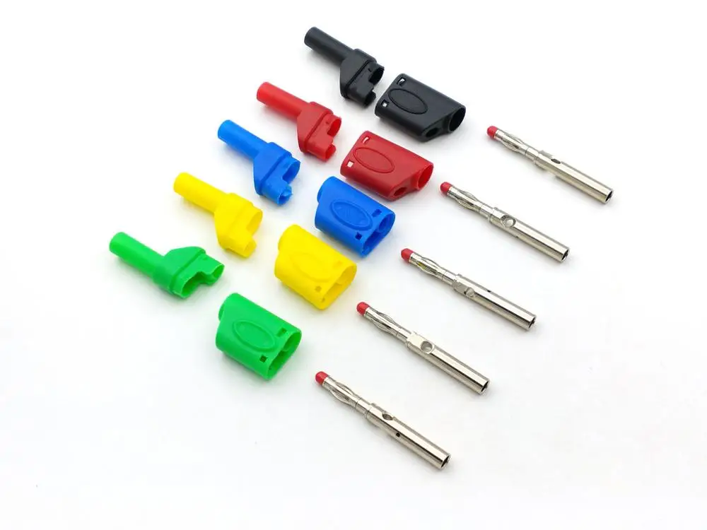 Изолированная штепсельная вилка типа банан 100 шт. 4 мм для тестовых зондов