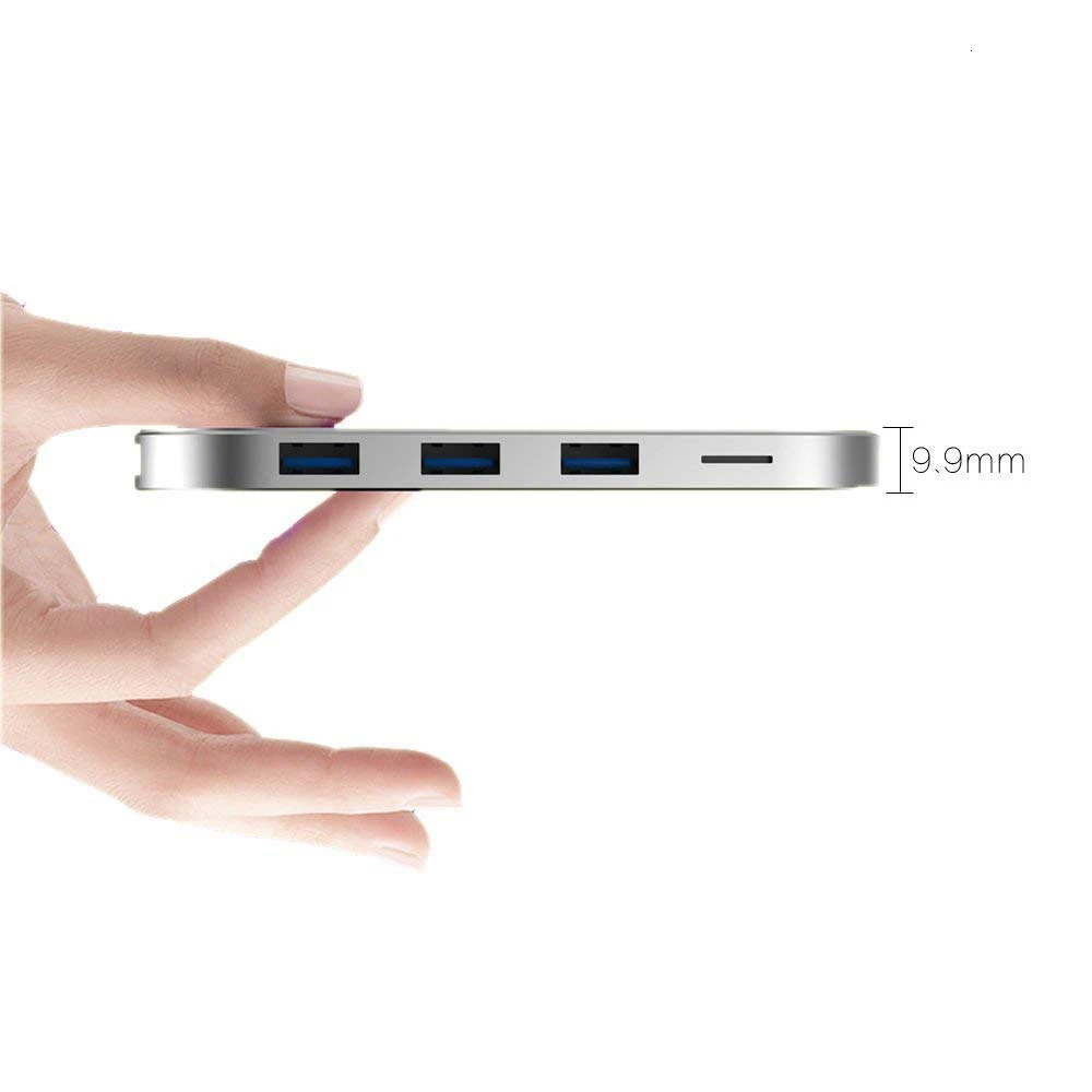 Концентратор USB Type C адаптер 7в1 многопортовый SD TF кард-ридер USB адаптер высокоскоростной передачи данных USB 3,0 зарядный порт для MacBook