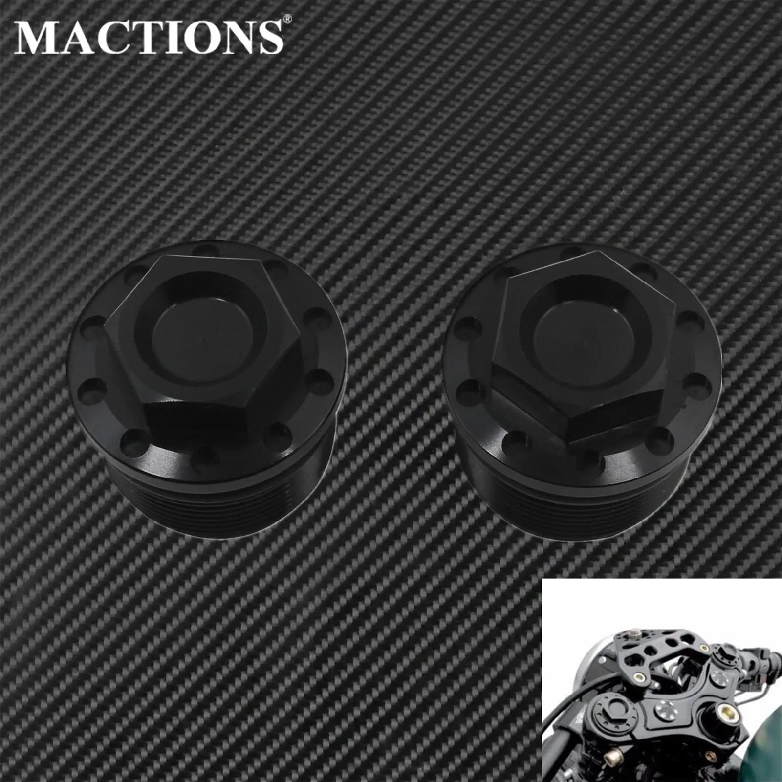 2xmotorcycle 39 мм анодированная вилка колпачок болт черный алюминий для Harley Sportster XL 883