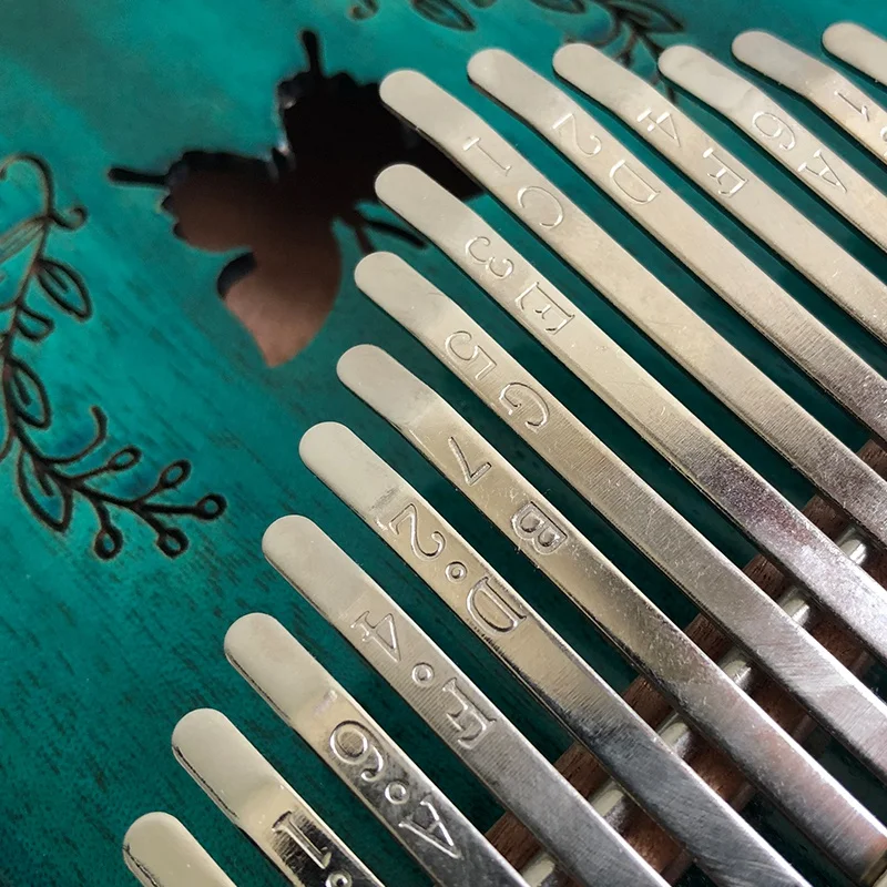 17 клавиш калимба шаблон большой палец фортепиано красное дерево тело