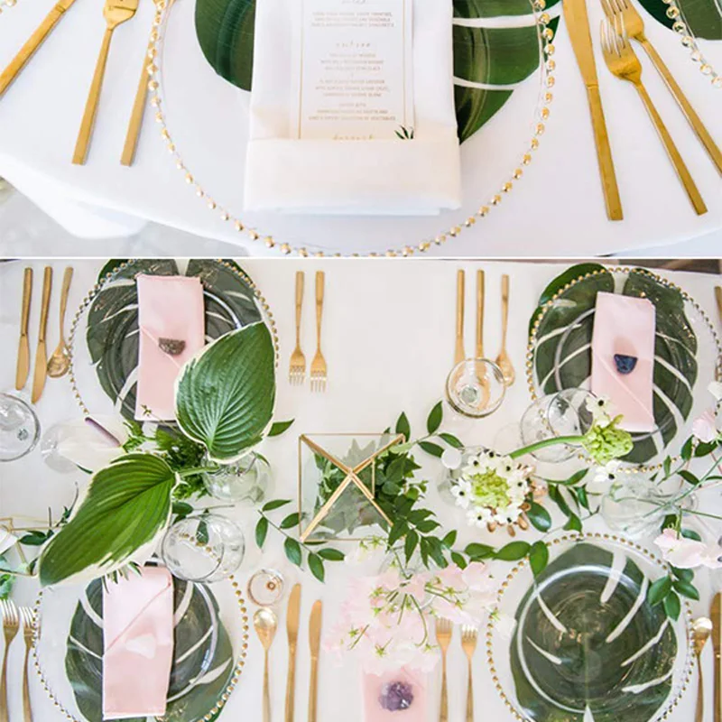 60 шт. 6 видов искусственных пальмовых листьев тропические растения|Искусственные