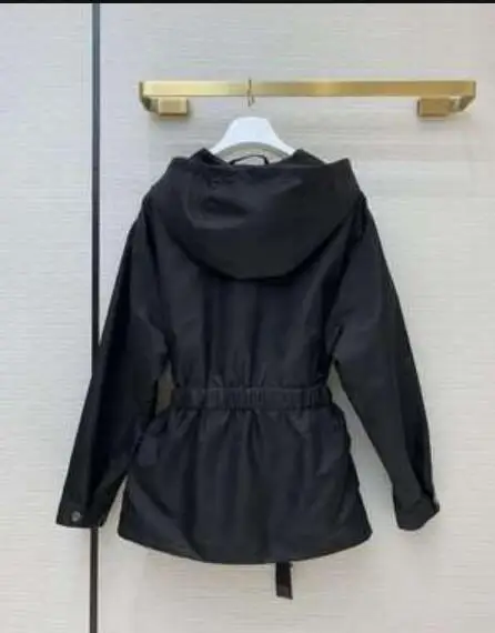 

Windbreaker Women Ladies Jackets Black Long Sleeve Outwear Long Jacket