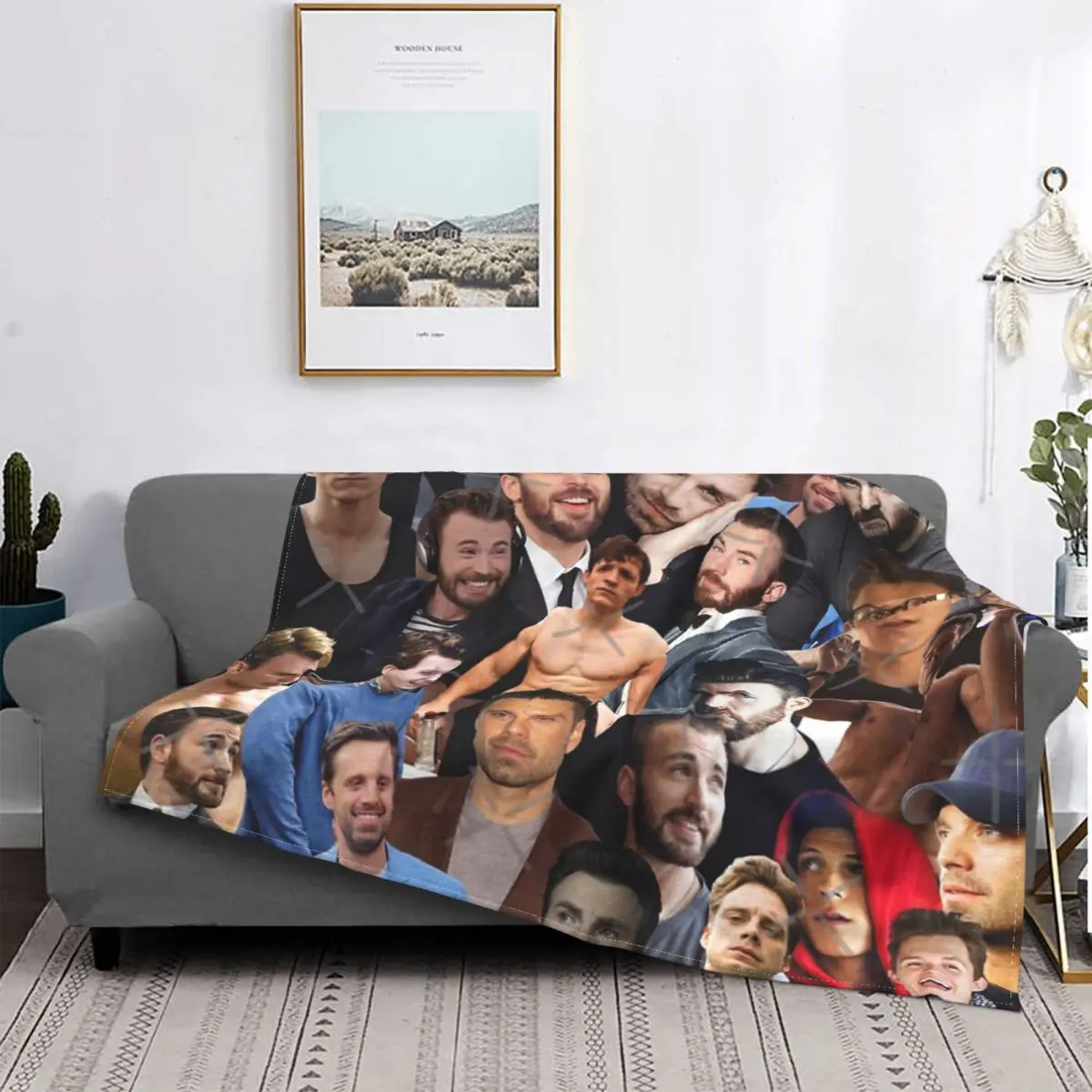 

Себастьян Стэн Крис Эванс и одеяло покрывало для кровати в клетку муслиновое плед для пикника пляжное одеяло роскошное пляжное полотенце