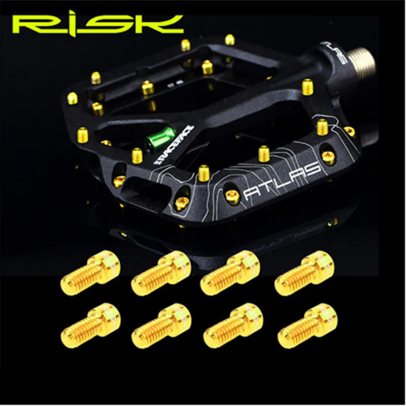 8 шт./компл. Risk M4x8mm титановые педали болты для горного велосипеда