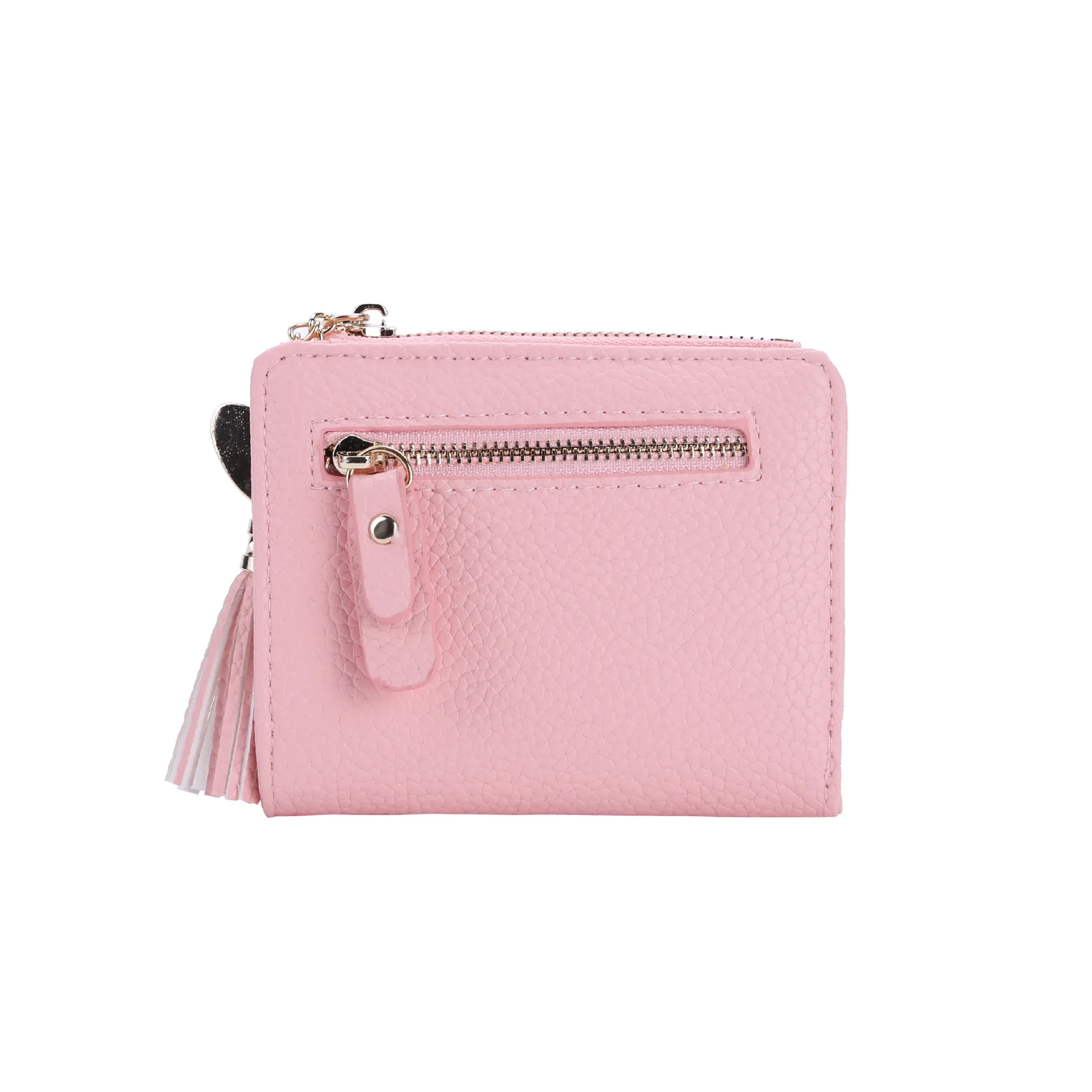 Женский новый короткий однотонный кошелек с кисточкой мини для монет держатель