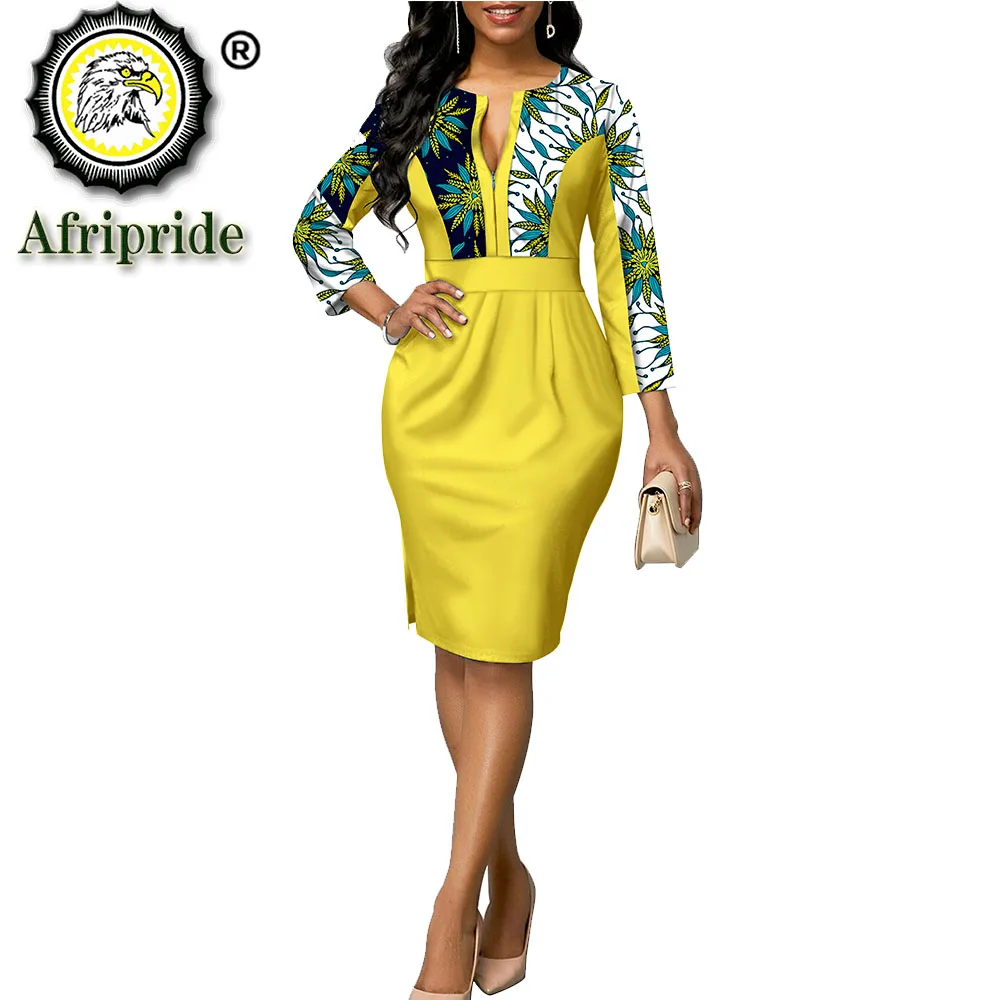 

Африканские платья для женщин, одежда из Анкары, платье с принтом, одежда Дашики, облегающее платье с цветочным принтом, официальные наряды, ...