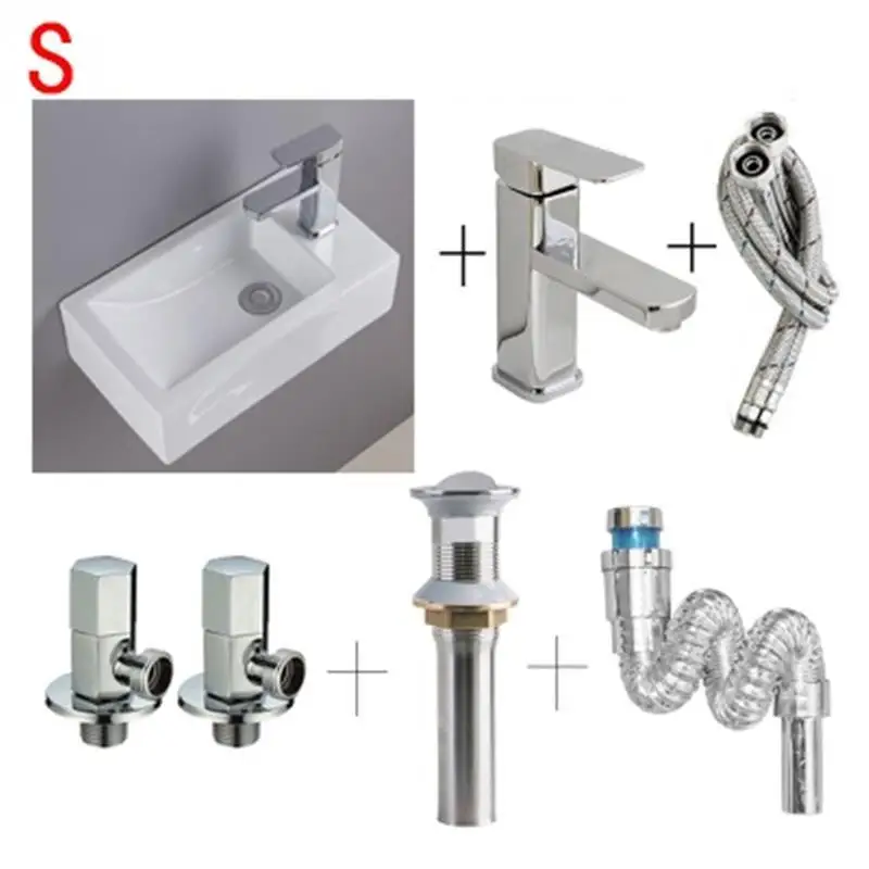 Version F Waschbecken Para Pia Black Fregadero Salle De Bain Lavabo Bagno чаша Wastafel Evier Cuba Banheiro Ванная раковина умывальник - Цвет: Version F