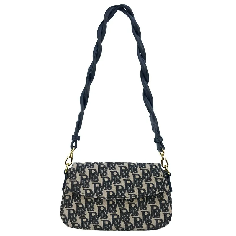 

2021 autumn and winter women's French jacquard saddle armpit bag French stick bag fashion Single Shoulder Messenger small square