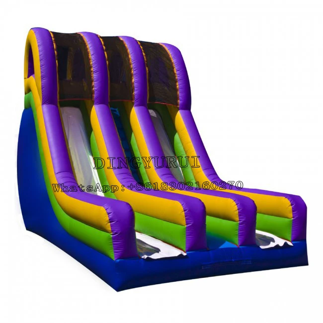 Коммерческая надувная горка двойная полоса высокая открытый парк развлечений