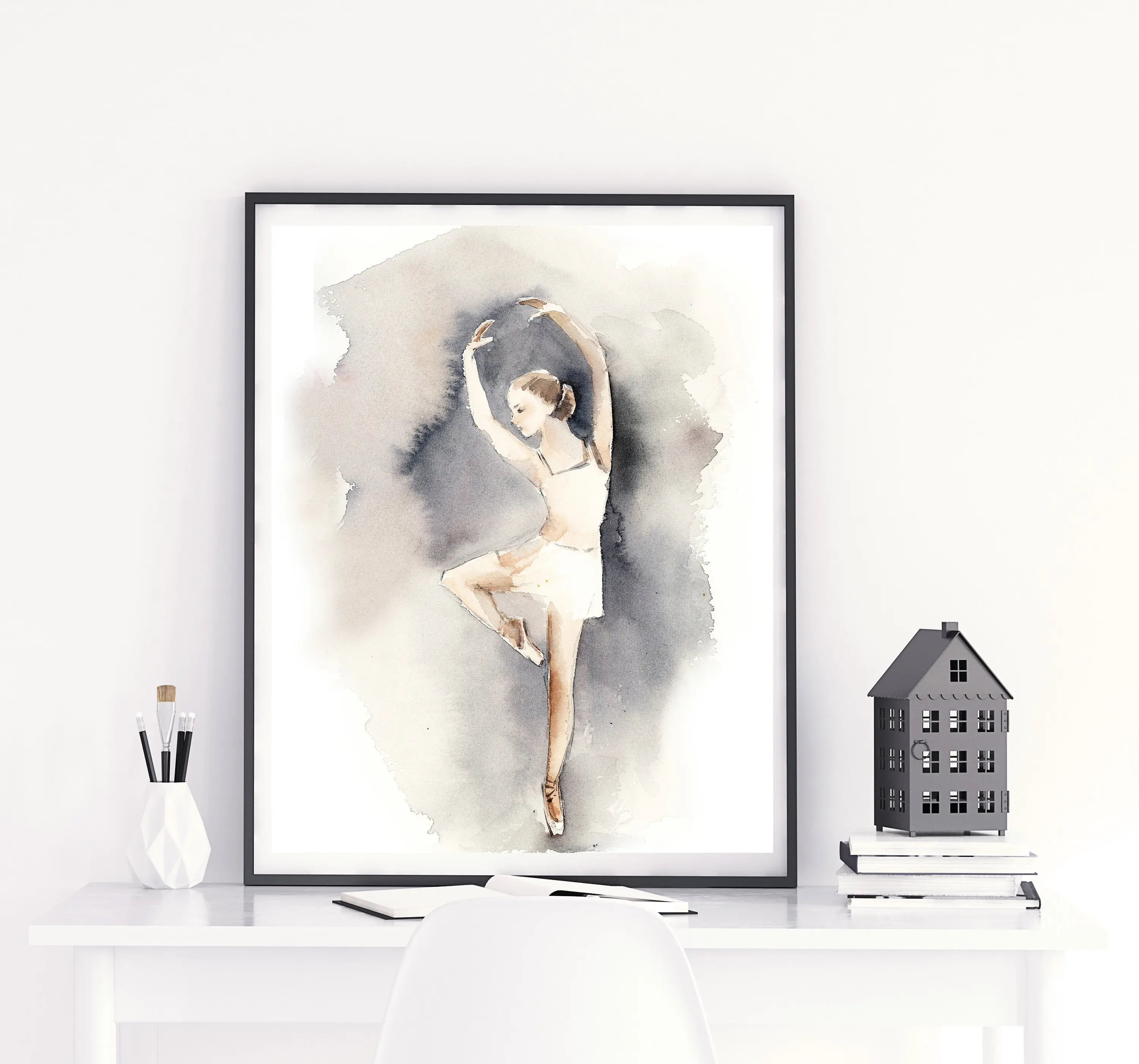 Художественный принт маленькой балерины свободная картина в стиле