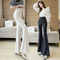 design sense big flared pants 2021 new summer style high waist and thin and versatile