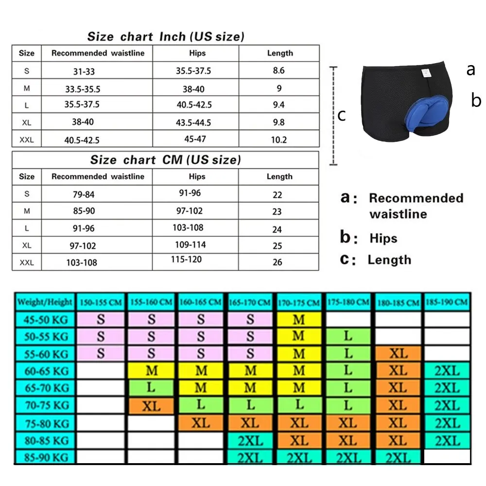 

Dihope 2020 Upgrade Cycling Shorts Cycling Underwear Pro 5D Gel Pad Shockproof Cycling Underpant Bicycle Shorts Bike Underwear