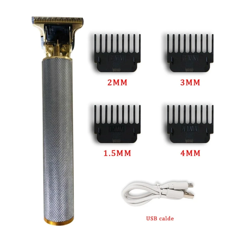 

Professional Hair Clippers Men T-Blade Beard Trimmer Barber Grooming Cordless 517C