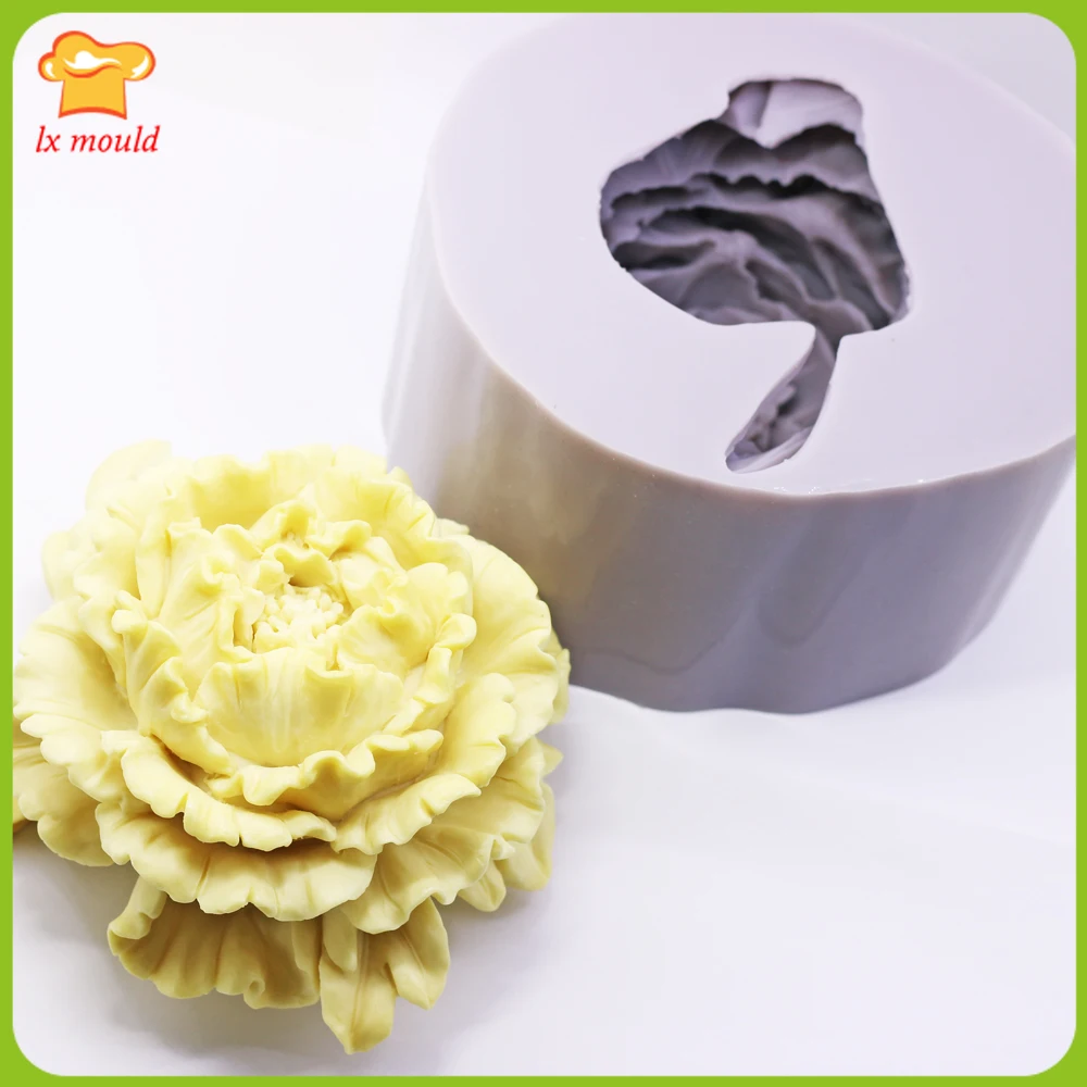 3D силиконовая форма для цветов большая резьбы в виде свечи штукатурка украшения