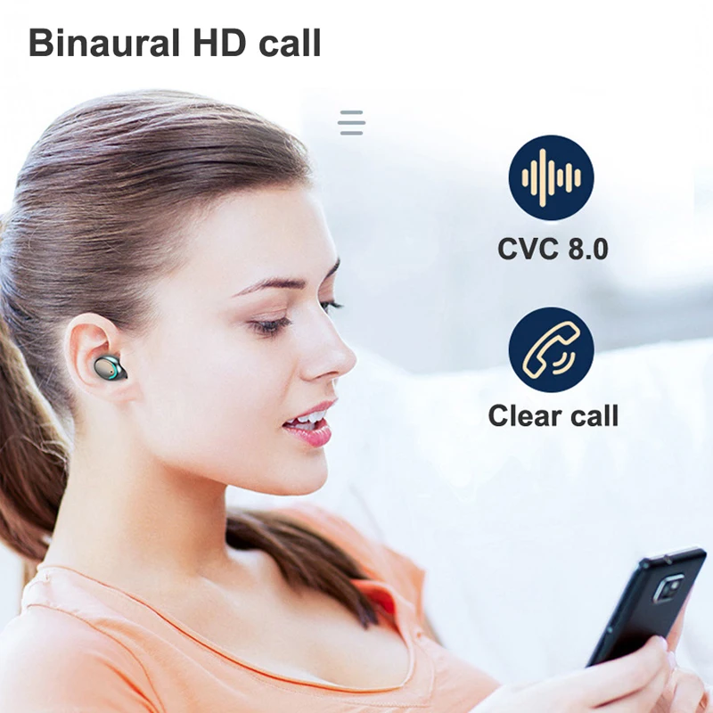 9D стерео Bluetooth наушники TWS 5,0 беспроводные наушники CVC8.0 Bluetooth IPX7 водонепроницаемый светодиодный дисплей с мАч чехол для xiaomi