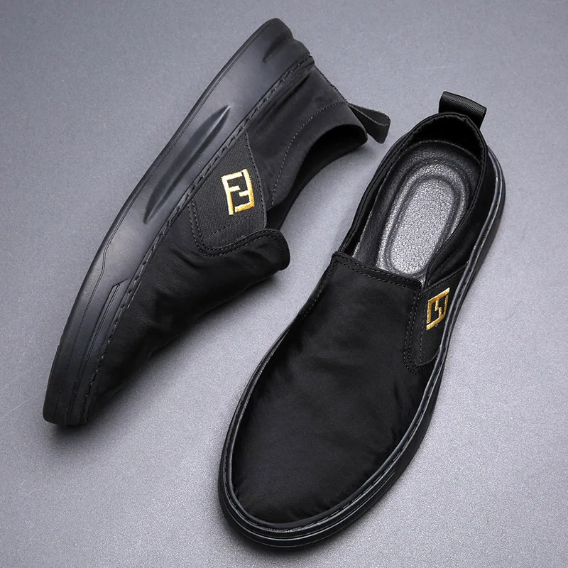 

Туфли Lefu мужские ленивые, Корейская версия, черные повседневные мужские туфли из вискозной ткани, британская обувь, мужская обувь, 2022