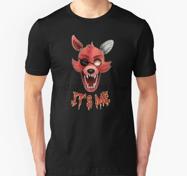 Мужская футболка FIVE NIGHTS AT лисица Фредди IT ME унисекс wo тройники топ|Мужские