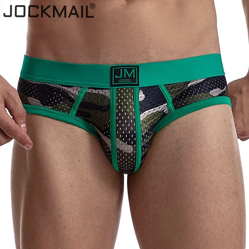 JOCKMAIL Sexy Men Underwear Briefs Mesh Underpants Jockstrap Gay Mens briefs Cuecas Brief Bikini Man Srting |
