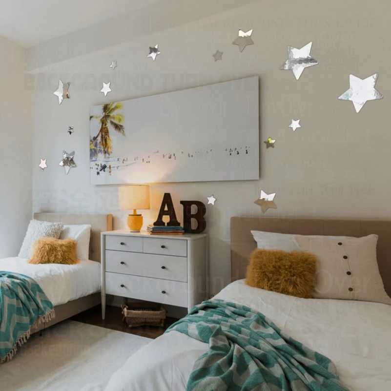 Зеркальные наклейки украшение комнаты ванная комната Настенная Роспись по