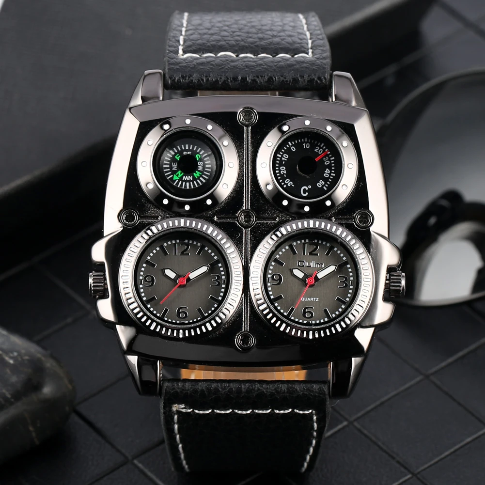 Часы наручные мужские кварцевые с компасом и термометром модные
