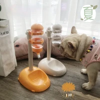 pet drinking fountain cat automatic feeder plastic dog drinking bottle food drinking fountain cat and dog pet feeding bowl