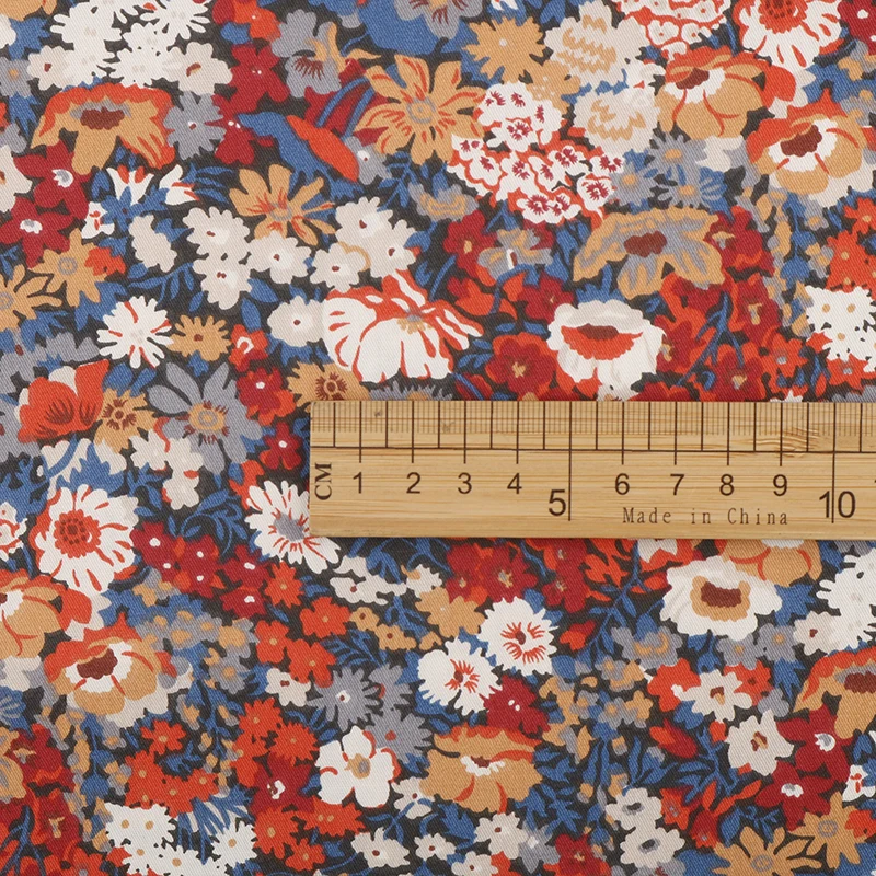 Саржевая ткань с цветочным принтом для шитья своими руками детское и стеганое