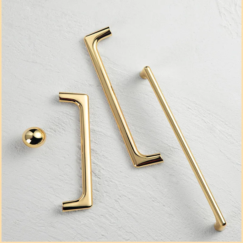 

Door Drawer Golden Pulls Modern minimalist wardrobe handle cabinet Knob cupboard Nordic luxury Home improvement black
