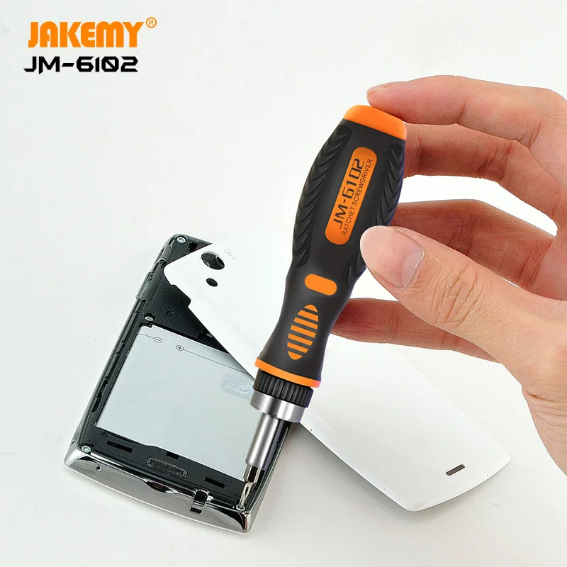 

JAKEMY JM-6102 43 pcs in 1 Adjustable 180 Degrees Ratchet Screwdriver Set for Mobile Phone Laptop Home Appliance Repair Tool