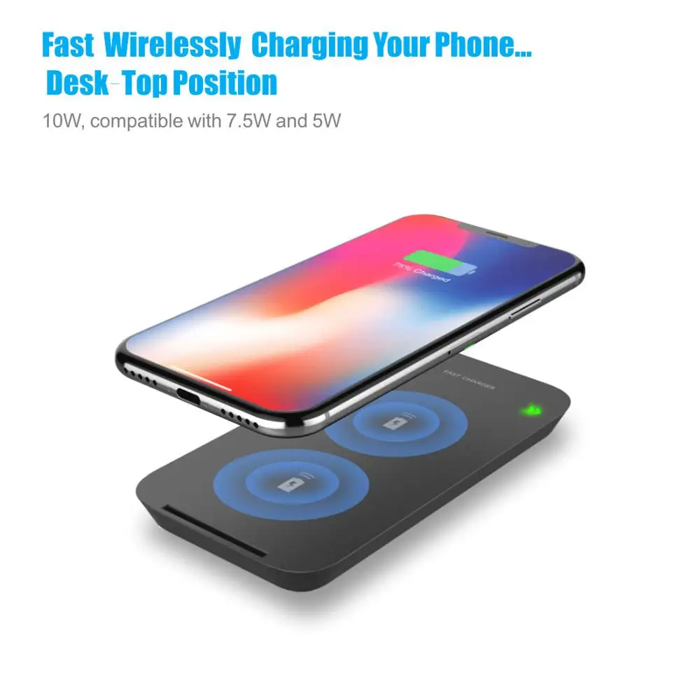Вертикальное Беспроводное зарядное устройство K15 для Apple Samsung Huawei 10 Вт