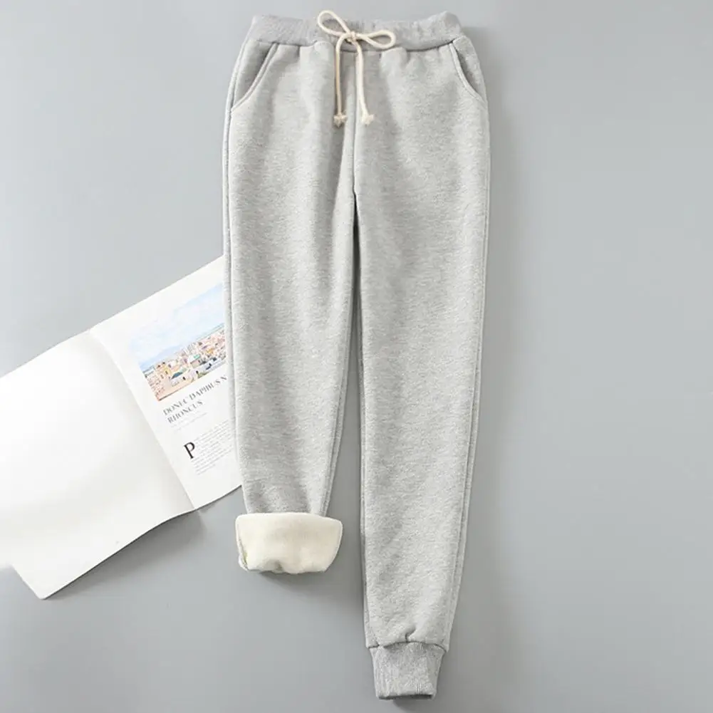 Осенне-зимние однотонные брюки для женщин женские модные свободные длинные