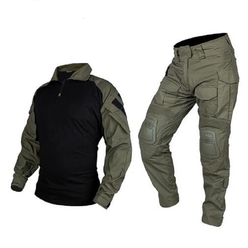 

G3 костюм лягушки Камуфляжный Тактический Костюм CS спецназ полевой бой тренировочный костюм футболка с длинным рукавом + брюки