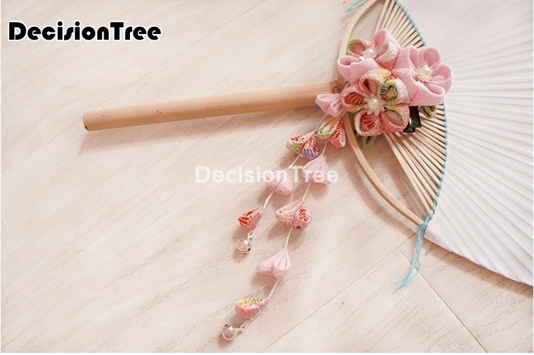 

2021 handmade japanese classical tassel flower cloth headwear lolita hairpin headdress kimono yukata hair accessories hairpin