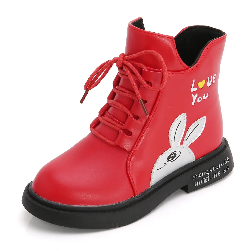 winter boots Children Baby toddler girl boots princess Cartoon Shoes Leather Winter Cotton Warm winter boots kids#Y3