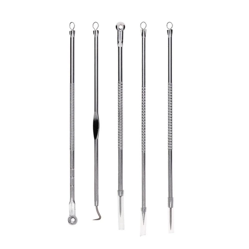Набор инструментов для удаления черных точек 5 шт./компл. нержавеющая игла акне
