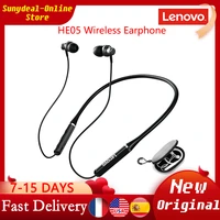lenovo he05 bluetooth 5 0 neckband wireless headphones stereo sports magnetic headphones sports running ipx5 waterproof headset