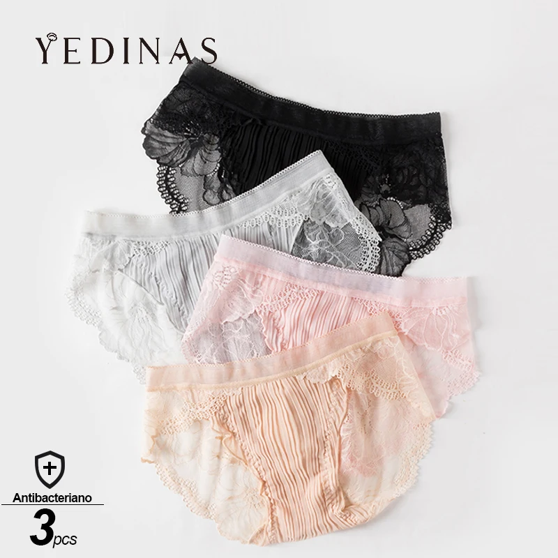 Yedinas 3 шт./лот женские трусики сексуальное дышащее нижнее белье хлопковые трусы из