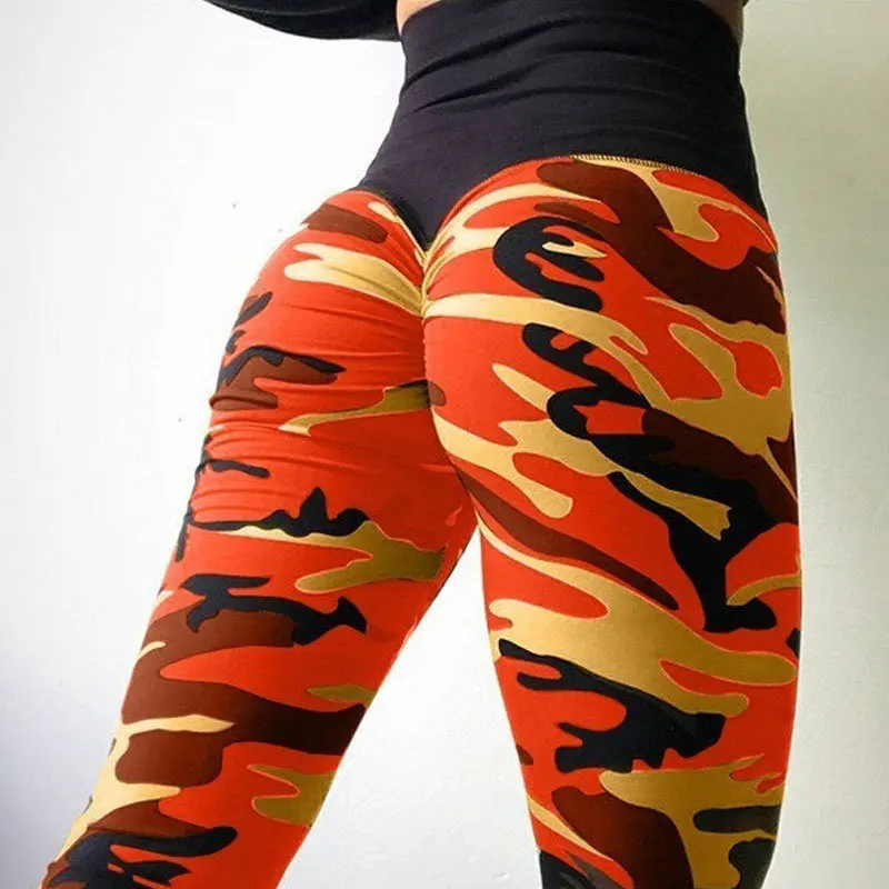 Женские леггинсы с высокой талией эластичные эффектом пуш ап для девочек